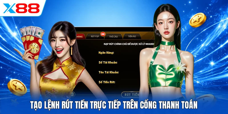Tạo lệnh rút tiền trực tiếp trên cổng thanh toán